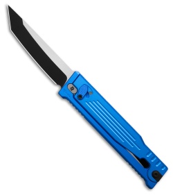 Reate EXO-OG Tanto OTF Gravity Knife Blue Line Al (3.75" Two Tone Nitro-V)