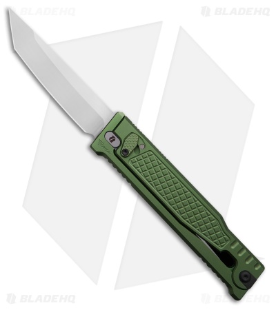 Reate EXO-OG Tanto OTF Gravity Knife Frag OD Green Aluminum (3.75" Satin Elmax)