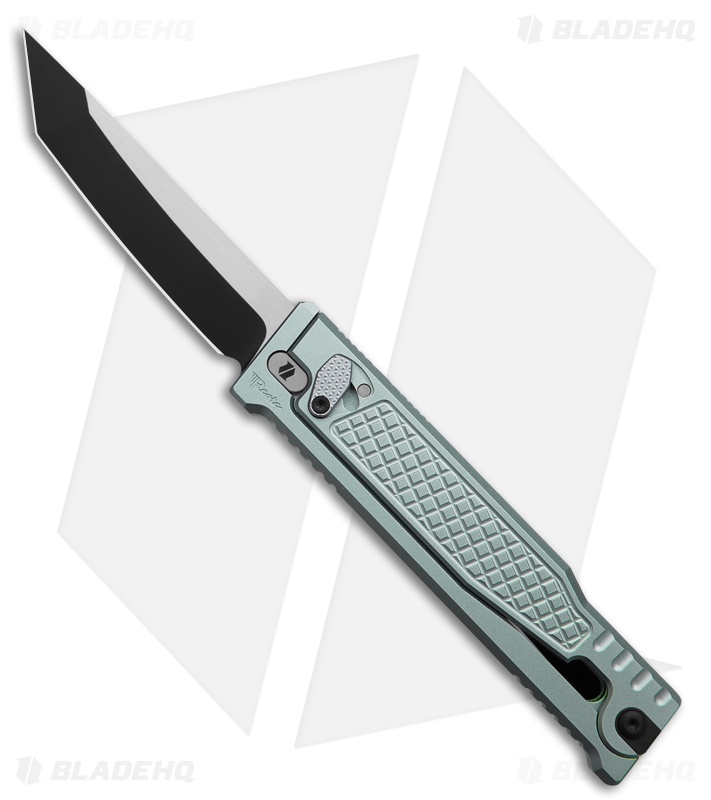 Reate EXO-OG Tanto OTF Gravity Knife Gray Frag Pattern Al(3.75" Two-Tone)