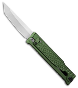Reate EXO-OG Tanto OTF Gravity Knife OD Green Aluminum (3.75" Satin Bevel)
