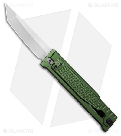 Reate EXO-OG Tanto OTF Gravity Knife OD Green Aluminum (3.75" Satin Bevel)