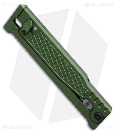Reate EXO-OG Tanto OTF Gravity Knife OD Green Aluminum (3.75" Satin Bevel)