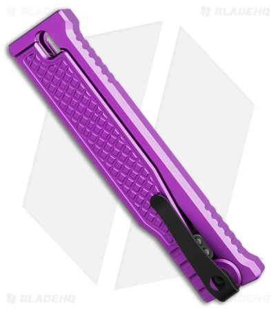 Reate EXO-OG Drop Point OTF Gravity Knife Purple Frag Al (3.75" Two-Tone Elmax)