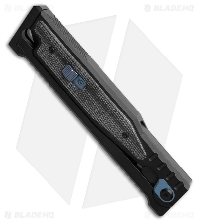 Reate OG EXO D/E Dagger OTF Knife Black Ti/Black Micarta Inlay (3.75" Two-Tone)
