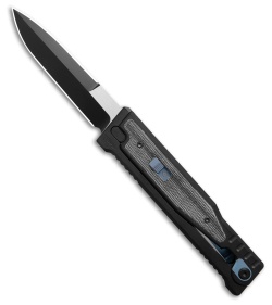 Reate OG EXO D/E Dagger OTF Knife Black Ti/Black Micarta Inlay (3.75" Two-Tone)