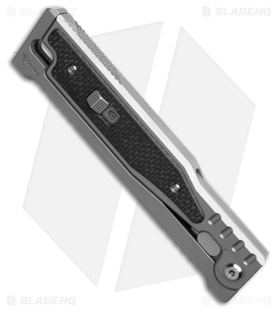 Reate OG EXO Drop Point OTF Knife Bead Blast Ti/Black Micarta Inlay (3.75" S/SW)