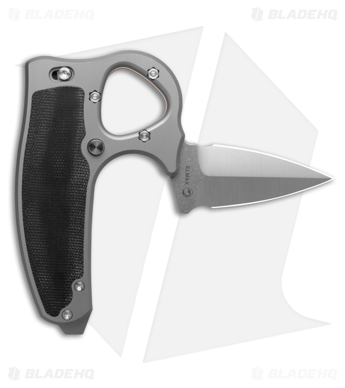 Reate EXO-D Button Lock Knife BB Ti + Black Micarta (2.7" Belt Satin ELMAX)