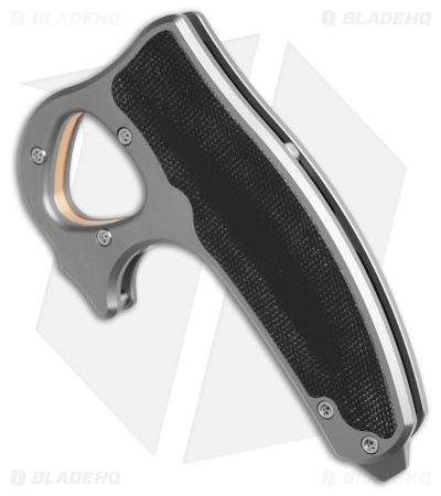 Reate EXO-D Button Lock Knife BB Ti + Black Micarta (2.7" Belt Satin ELMAX)