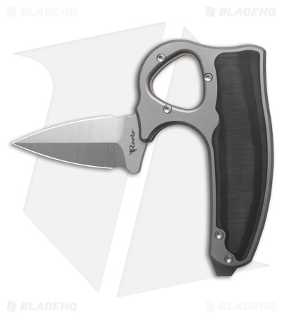 Reate EXO-D Button Lock Knife BB Ti + Carbon Fiber (2.7" Belt Satin ELMAX)