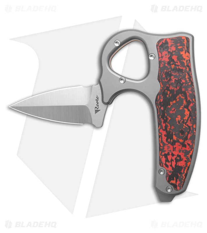 Reate EXO-D Knife Lava Flow FatCarbon/Ti belt satin