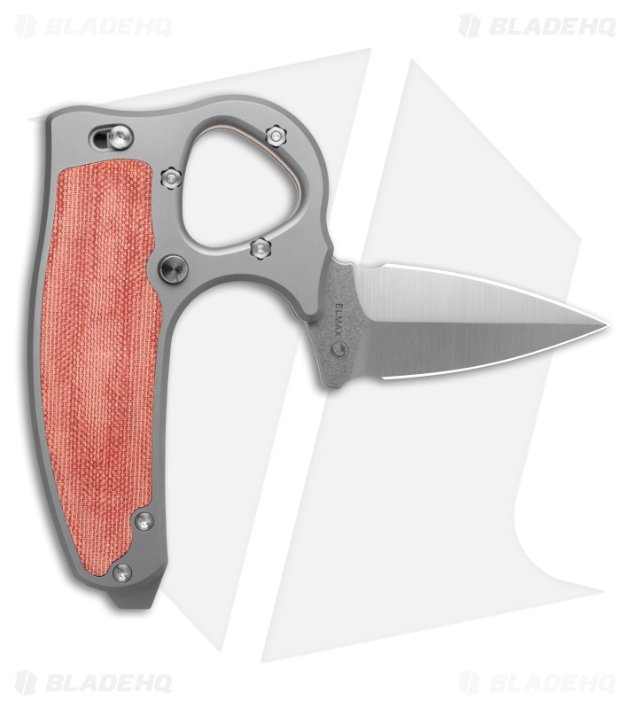 Reate EXO-D Button Lock Knife BB Ti + Orange Micarta (2.7" Belt Satin ELMAX)