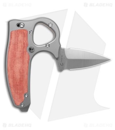 Reate EXO-D Button Lock Knife BB Ti + Orange Micarta (2.7" Belt Satin ELMAX)