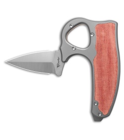 Reate EXO-D Button Lock Knife BB Ti + Orange Micarta (2.7" Belt Satin ELMAX)