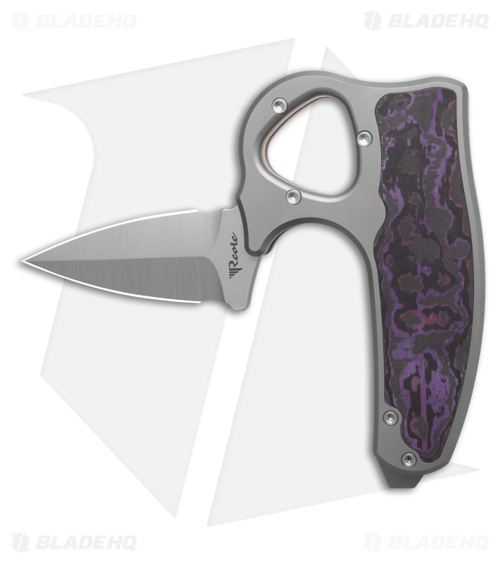 Reate EXO-D Knife Purple Haze FatCarbon/Ti belt satin