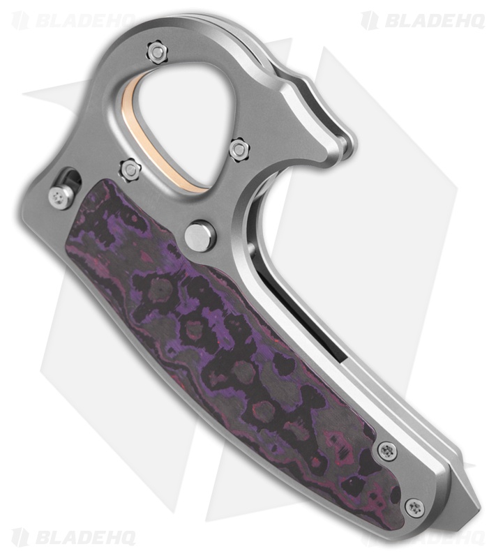 Reate EXO-D Knife Purple Haze FatCarbon/Ti belt satin