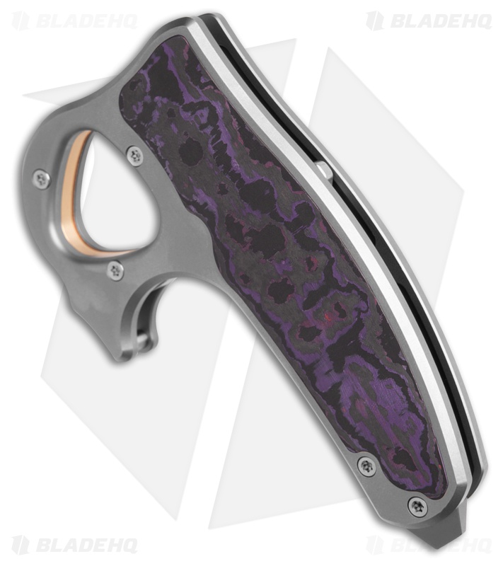 Reate EXO-D Knife Purple Haze FatCarbon/Ti belt satin