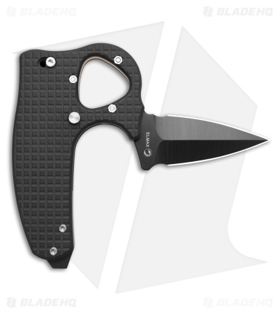Reate EXO-D Button Lock Knife Black PVD Frag Titanium (2.7" Black DLC ELMAX)