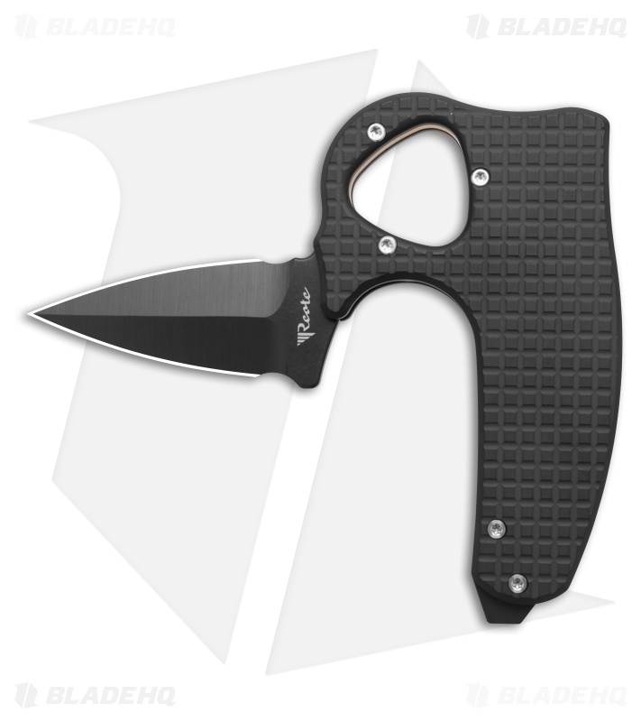 Reate EXO-D Black PVD Ti Spear Point belt satin ELMAX