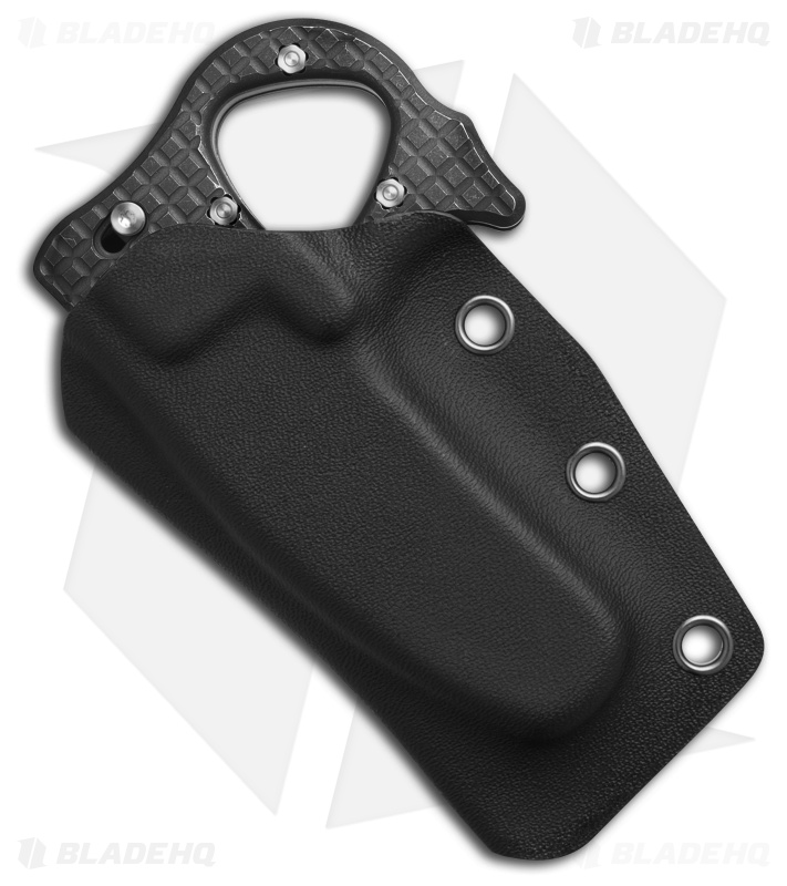 Reate EXO-D Button Lock Knife Black PVD Frag Titanium (2.7" Black DLC ELMAX)