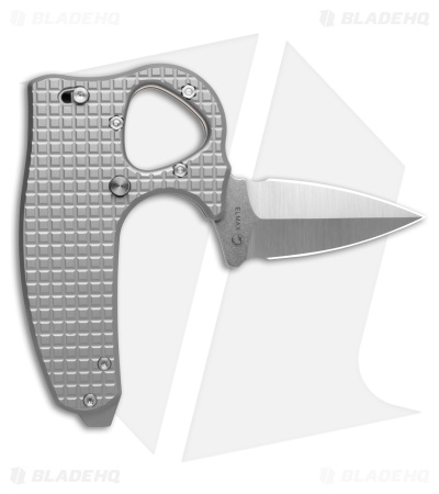 Reate EXO-D Button Lock Knife Flat Frag BB Titanium (2.7" Belt Satin ELMAX)