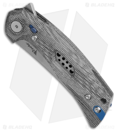 Reate PL-7 Pivot Lock Knife Black Micarta (3.5" Belt Satin Nitro-V)