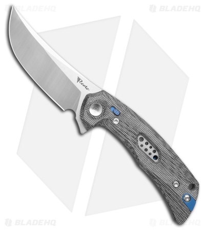 Reate PL-7 Knife Black Micarta Belt Satin