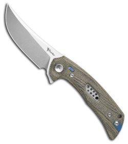 Reate PL-7 Pivot Lock Knife Green/Black Micarta (3.5" Belt Satin Nitro-V)
