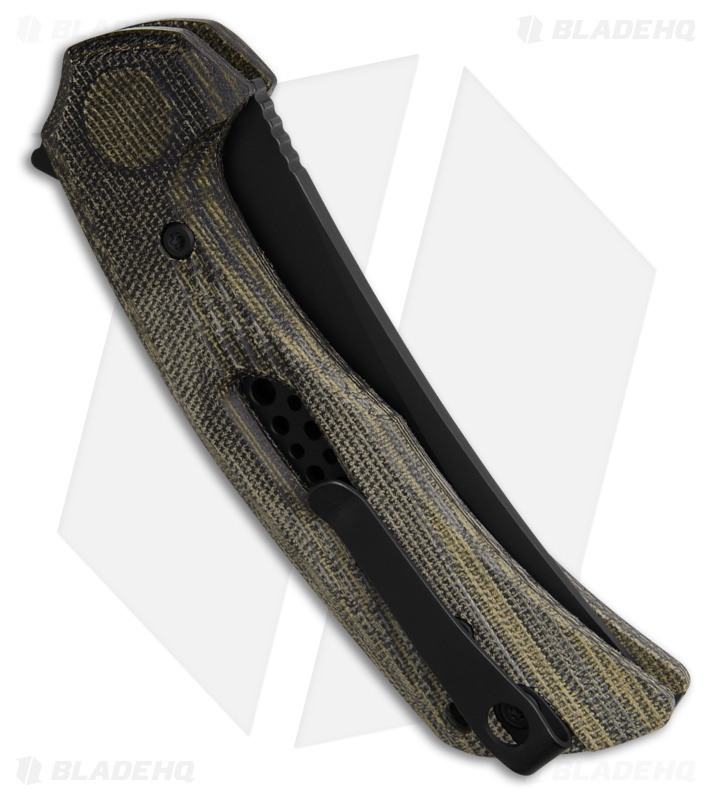 Reate PL-7 Knife Black/Green Micarta Black PVD