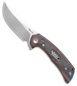 Reate PL-7 Pivot Lock Knife Red/Black Micarta (3.5" Belt Satin Nitro-V)