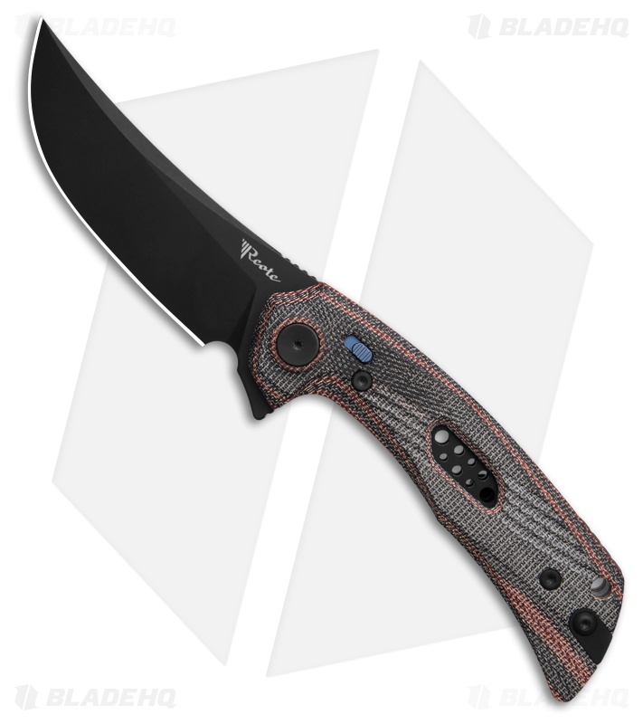 Reate PL-7 Knife Black/Red Micarta Black PVD