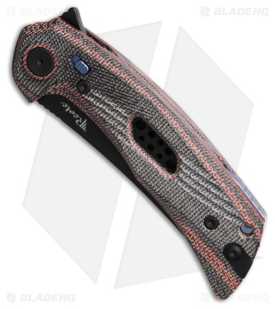 Reate PL-7 Pivot Lock Knife Red/Black Micarta (3.5" Black PVD Nitro-V)
