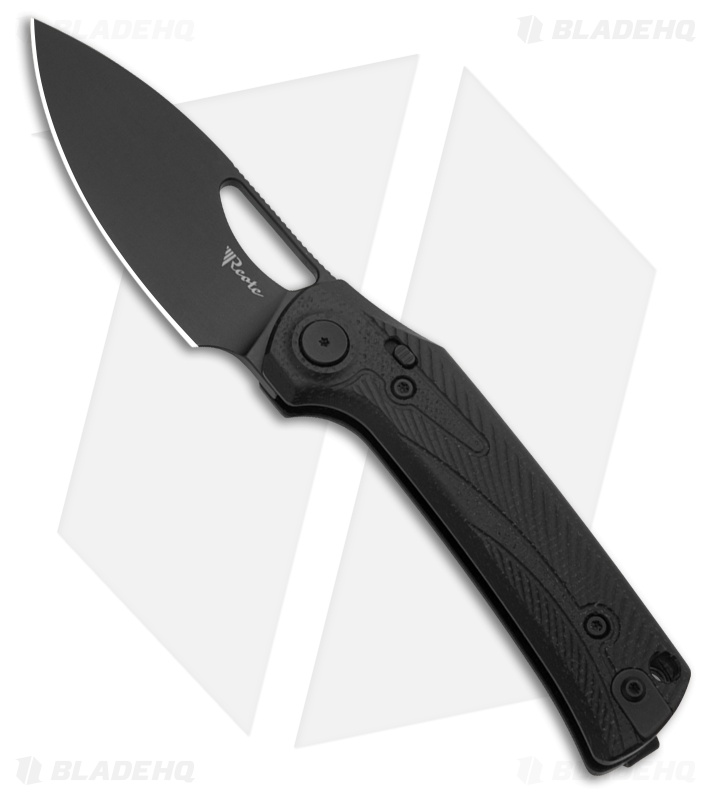 Reate PL-XE Black Micarta Drop Point Black Nitro-V