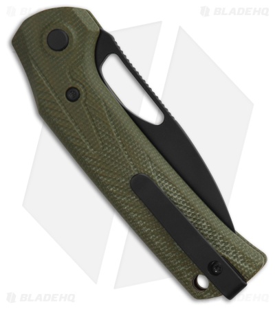 Reate PL-XE Pivot Lock Knife Green Micarta (3.4" Black PVD Nitro-V)