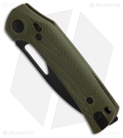 Reate PL-XE Pivot Lock Knife Green Micarta (3.4" Black PVD Nitro-V)
