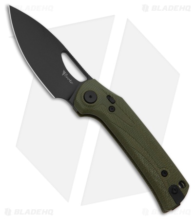 Reate PL-XE Pivot Lock Knife Green Micarta (3.4" Black PVD Nitro-V)