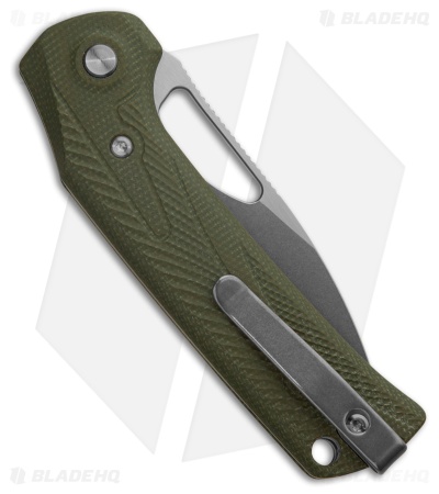 Reate PL-XE Pivot Lock Knife Green Micarta (3.4" SW Nitro-V)