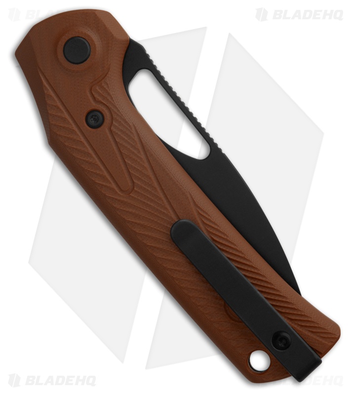Reate PL-XE Tan G-10 Drop Point Black Nitro-V
