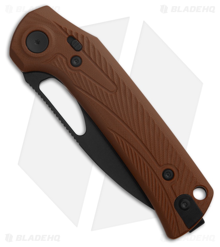 Reate PL-XE Pivot Lock Knife Tan G-10 (3.4" Black PVD Nitro-V)