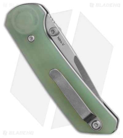 Reate PL-XT Pivot Lock Knife Jade G-10 (3" Stonewash Nitro-V)