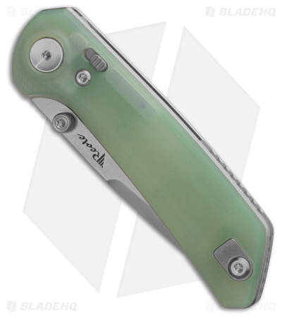 Reate PL-XT Pivot Lock Knife Jade G-10 (3" Stonewash Nitro-V)