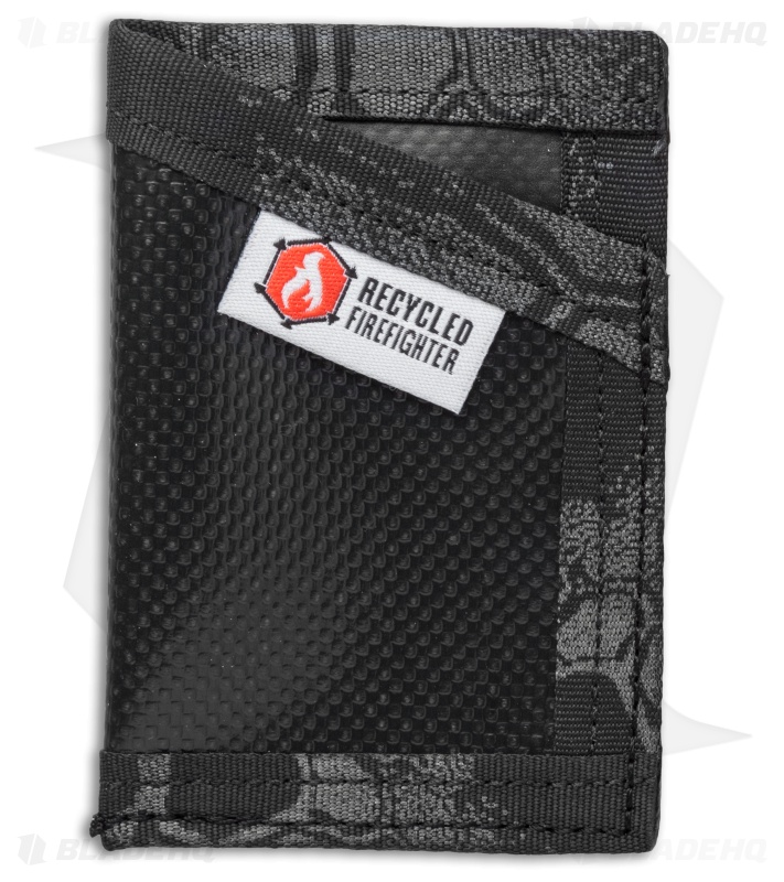 Recycled Firefighter Sergeant Waterproof Tarp Slim Wallet (Black/Typhoon)