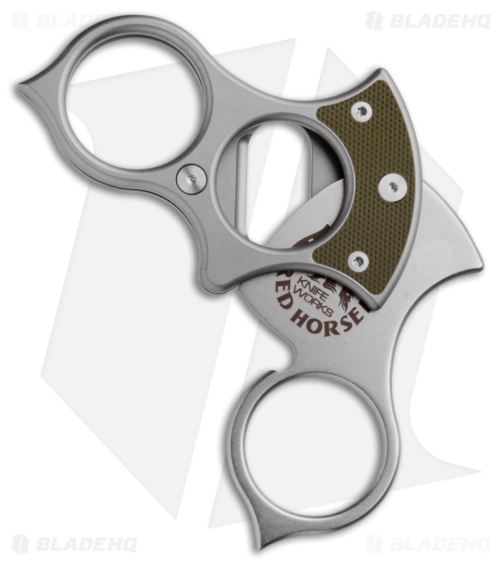 Red Horse Knife Works Condor Cutter Cigar Cutter Green G10 