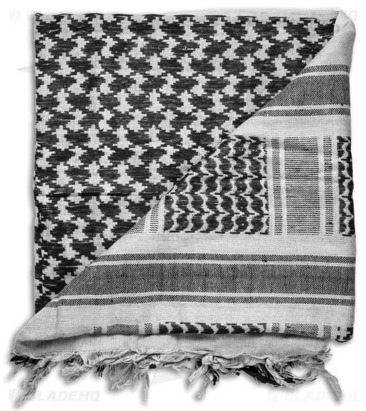 Red Rock Outdoor Gear Tactical Shemagh Head Wrap (White/Black)