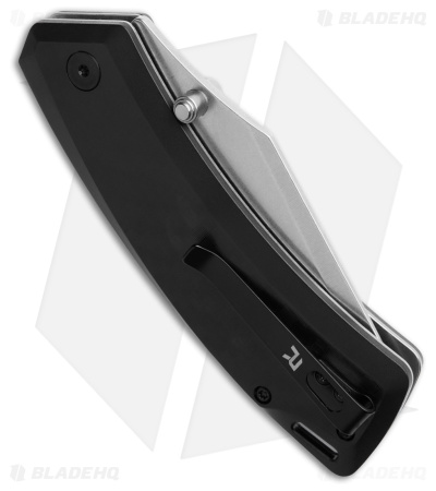 REVO Canyon Button Lock Flipper Knife Black FRN (3" Stonewash)