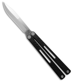 REVO Nexus Balisong Butterfly Knife PVD Black Aluminum (4" Stonewash)