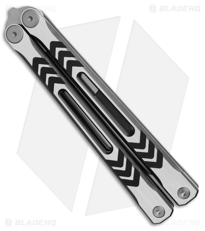 REVO Nexus Balisong Butterfly Knife PVD Black Two Tone Aluminum (4.5" Stonewash)