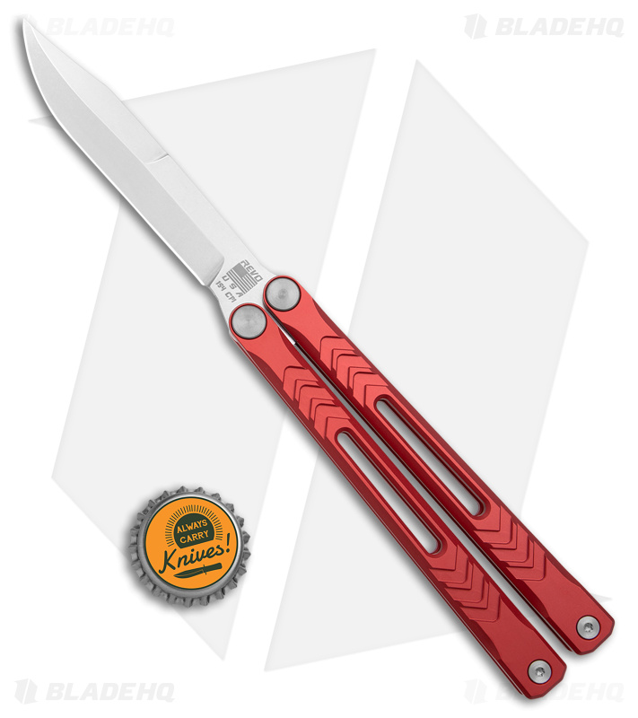 Butterfly S レッド 2枚セット REVO Nexus Butterfly Knife | Red Aluminum - Blade HQ
