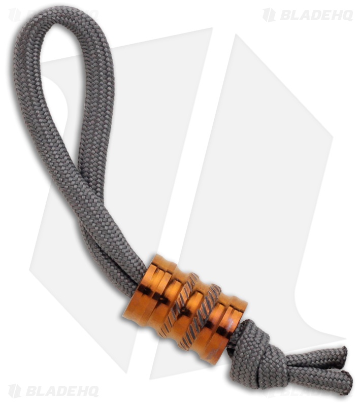 Gray Precision Titanium Gear Monster Bead Lanyard Pull (Polished Bronze)
