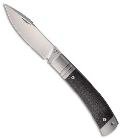 Rike Knife Slip Joint Pocket Knife Carbon Fiber (3" Satin M390)
