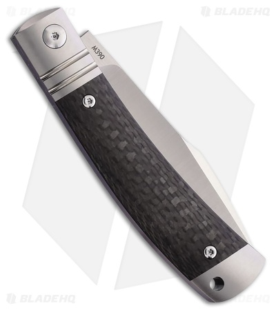 Rike Knife Slip Joint Pocket Knife Carbon Fiber (3" Satin M390)